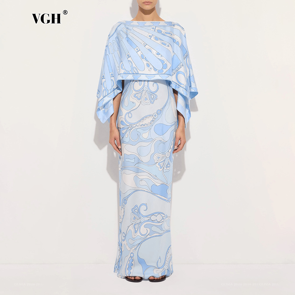 Men'S Formal Wear For Wedding Guest - VGH Açık Mavi Soyut Baskılı İki
