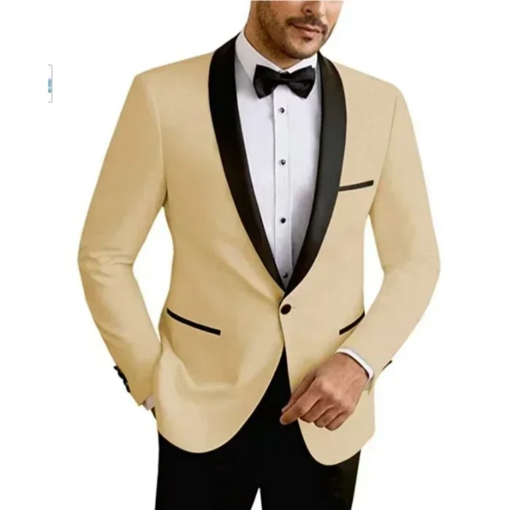 High End Men'S Formal Wear - İki Parçalı Erkek Beyaz Lüks Takım