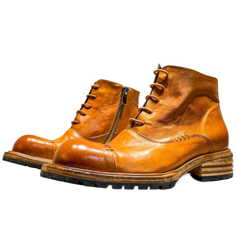 Men'S Ethnic & Formal Designer Wear Studio S - Etnik Tarz Yıkanmış At Derisi Yüksek