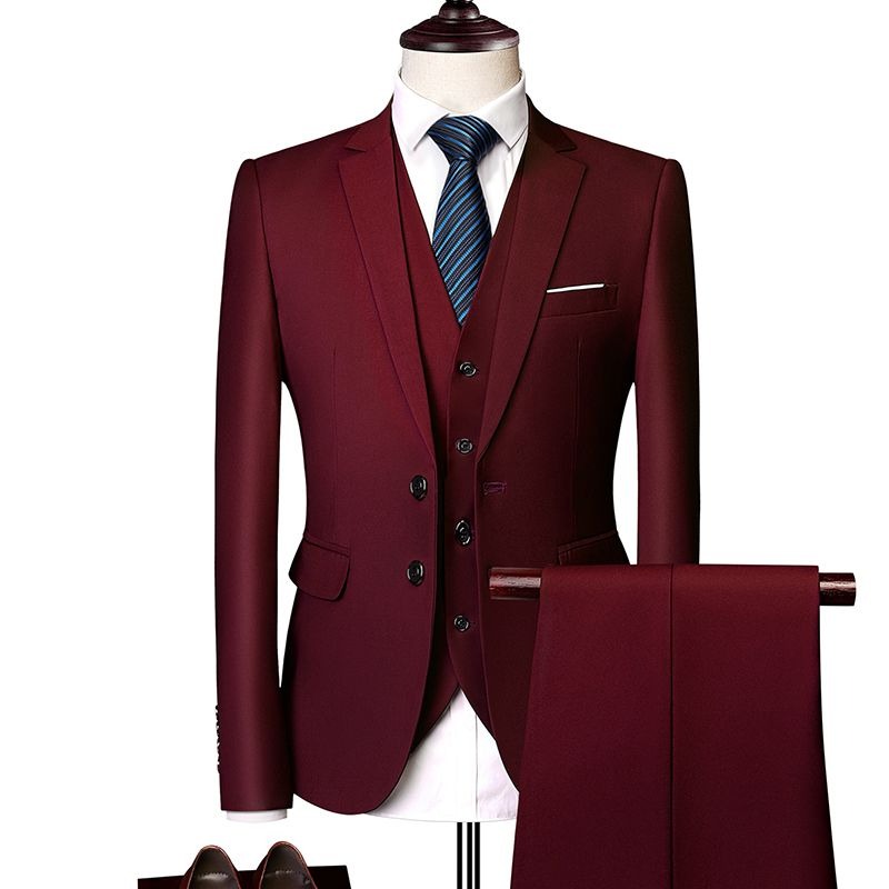 Men Formal Wear Wedding Guest - Kore Tarzı Slim Fit Erkek Takım