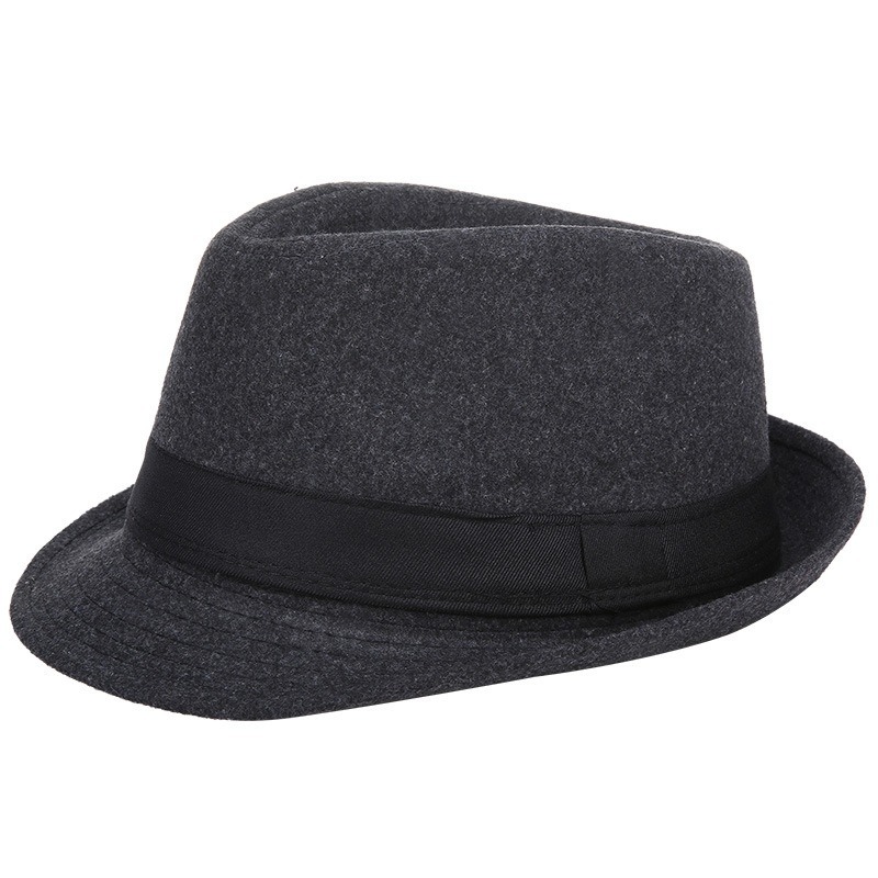 Men'S Vintage Formal Wear - Erkekler Sonbahar Kış Yün Fötr Şapka,
