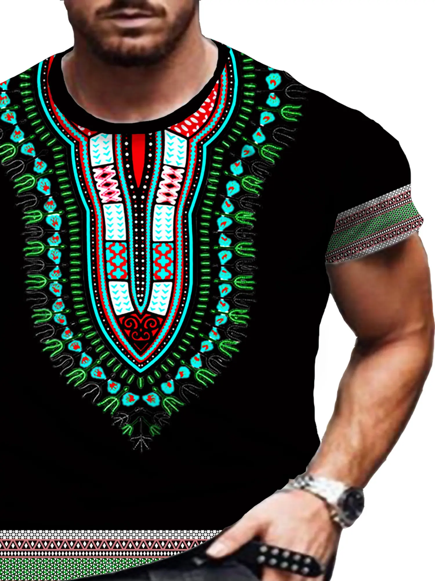 Rahat erkek T-Shirt Afrika Etn - Men'S Ethnic & Formal Designer Wear Studio S incelemesi ve fiyatı