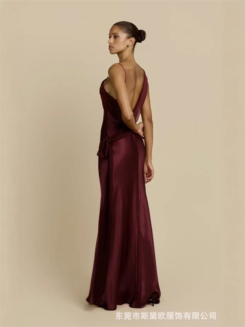 Bordo Saten Balo Elbise Seksi  - Men'S Formal Wear For Wedding Guest incelemesi ve fiyatı