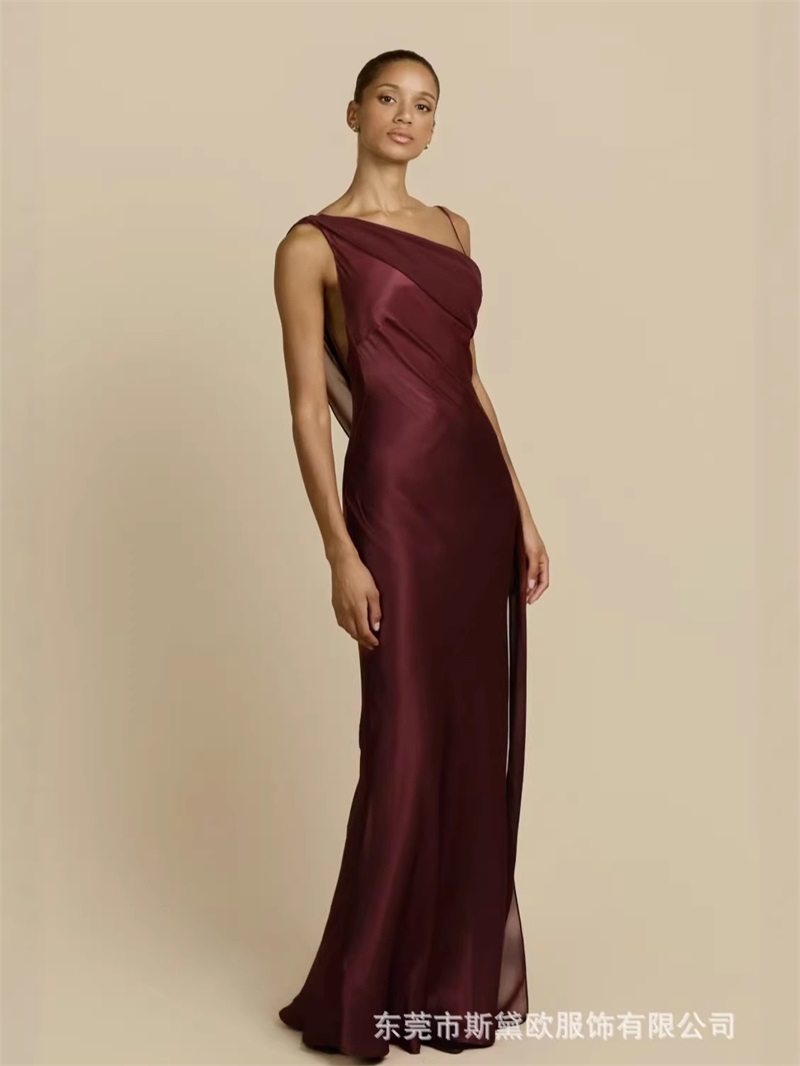 Bordo Saten Balo Elbise Seksi  - Men'S Formal Wear For Wedding Guest incelemesi ve fiyatı