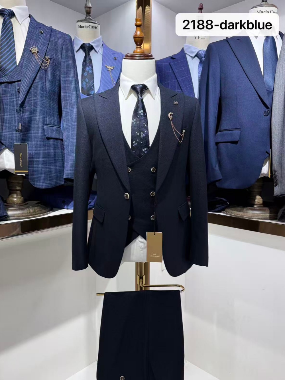 Koyu Mavi Erkek Resmi Takım El - Men Formal Wear Wedding Guest incelemesi ve fiyatı